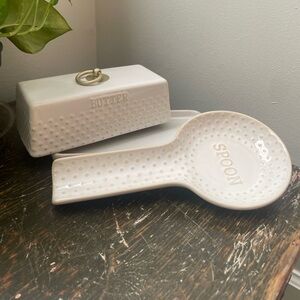 Butter and spoon pair